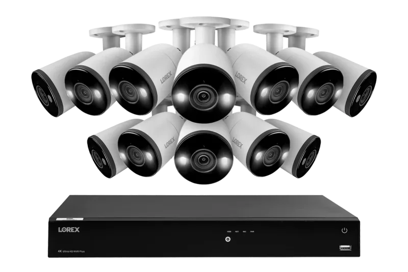 Lorex Fusion Series 4K 16 Camera Capable (Wired or Fusion Wi-Fi) 4TB Wired NVR System with H13 Bullet Cameras