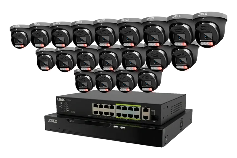 Lorex Connect X Series 4K 32-kanals kablet NVR-system med X5-turretkameraer - 8TB