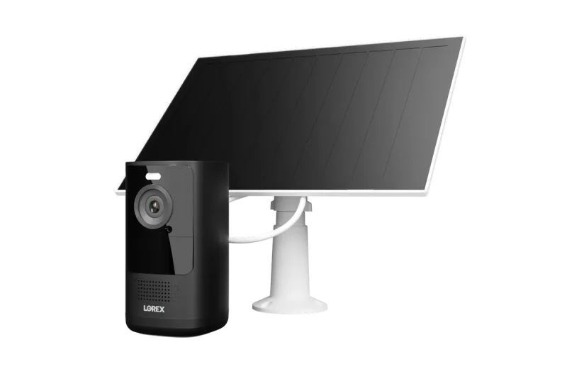 Lorex Caméra de sécurité Wi-Fi sur batterie 4K avec projecteur et panneau solaire 7 W