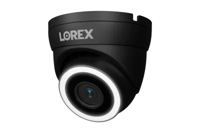Telecamera a torretta PoE cablata 4K Lorex Connect V3 con illuminazione di sicurezza smart - Bianco/Nero