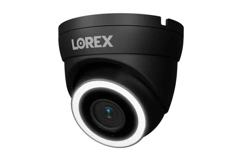 Telecamera a torretta PoE cablata 4K Lorex Connect V3 con illuminazione di sicurezza smart - Bianco/Nero