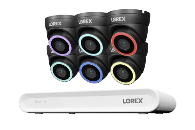 Lorex Connect V -sarja 4K 8-kanavainen langallinen NVR-järjestelmä V5 4K PoE -turret-kameroilla - 1TB