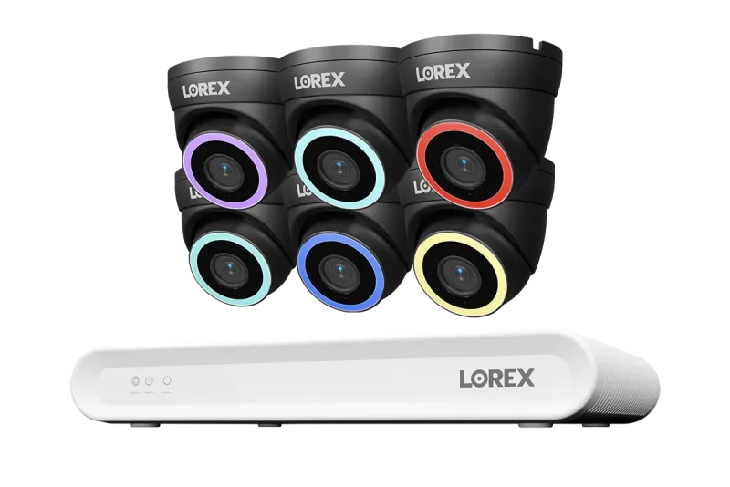 Lorex Connect V -sarja 4K 8-kanavainen langallinen NVR-järjestelmä V5 4K PoE -turret-kameroilla - 1TB