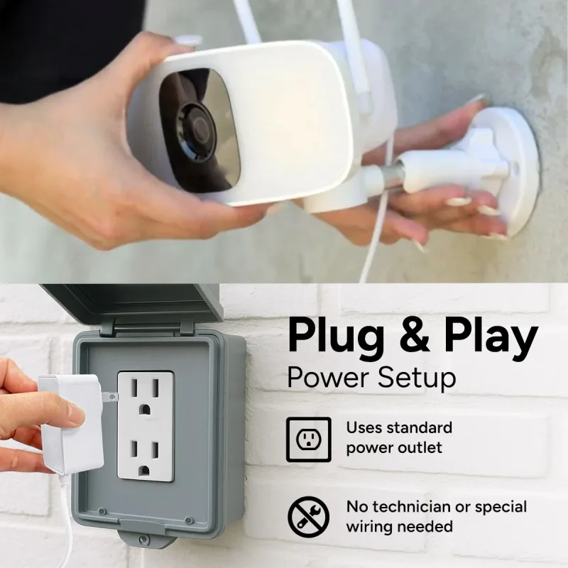 Lorex Connect 2K Floodlight Wi-Fi Security Camera with App Controlled Horizontal Pan