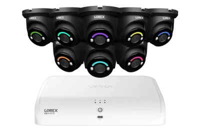 Lorex Fusion Series 4K 16-kanaligt (8 trådbundna + 8 Fusion Wi-Fi) 2TB trådbundet system med H12 trådbundna 4K IP-turretkameror