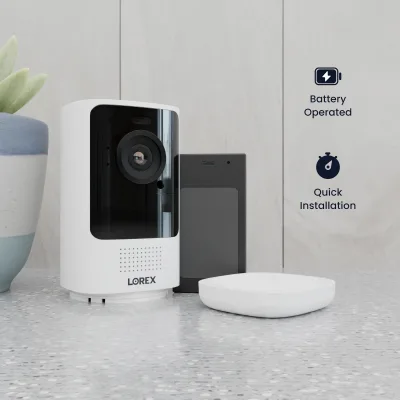 Caméra de sécurité Wi-Fi sur batterie avec projecteur Lorex 4K
