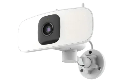 Lorex Connect 2K 泛光燈 Wi-Fi 安全攝影機，支援 App 控制水平平移