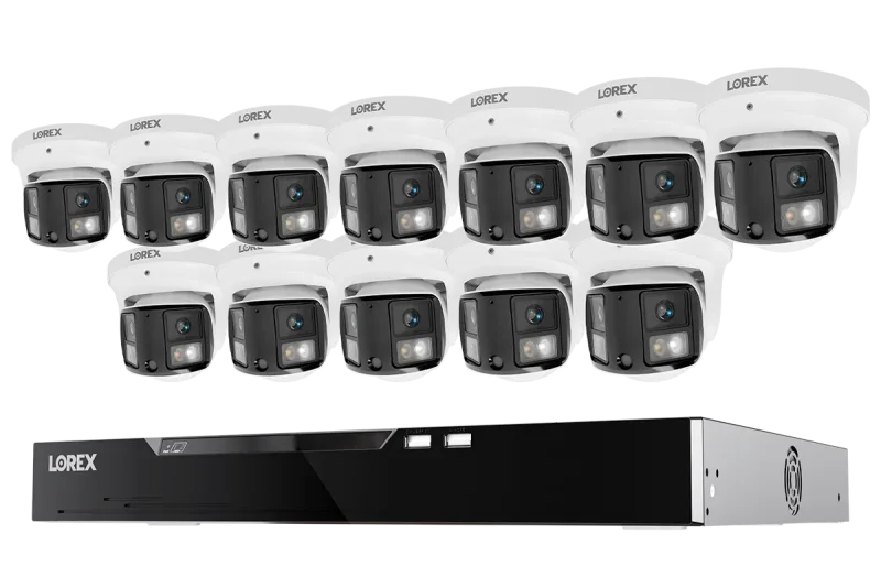 Sistema NVR cablato Lorex Connect X Series 4K a 16 canali con telecamera turret X3 a doppia lente - 4TB
