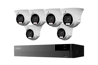 Lorex Connect U -sarja 4K 8-kanavainen langallinen NVR-järjestelmä U3 4K PoE -tornikameroilla - 2TB