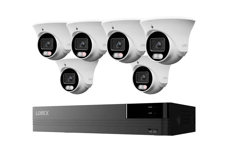 Lorex Connect U -sarja 4K 8-kanavainen langallinen NVR-järjestelmä U3 4K PoE -tornikameroilla - 2TB