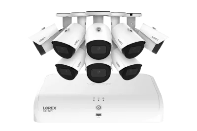 Lorex Fusion Series 4K+ 16 kanaler (8 trådbundna + 8 Fusion Wi-Fi) 2TB trådbundet system med A14 trådbundna 4K IP-bulletkameror