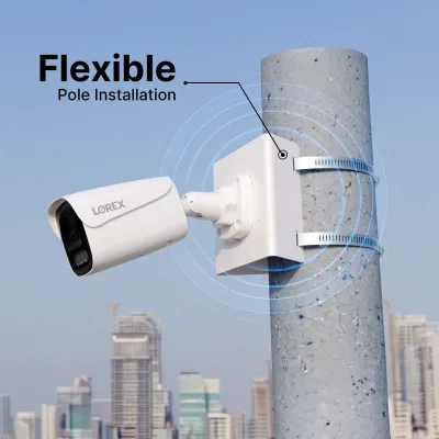 Pole Mount Bracket for Motorized Varifocal and Dual-Lens Cameras (Metal)