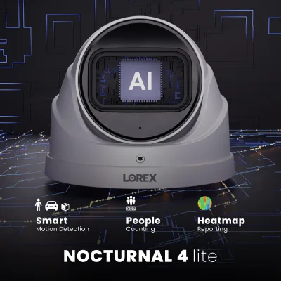 Nocturnal Series N4 Lite 4K IP langallinen turret-valvontakamera moottoroidulla varifokaaliobjektiivilla, reaaliaikainen 30FPS-tallennus
