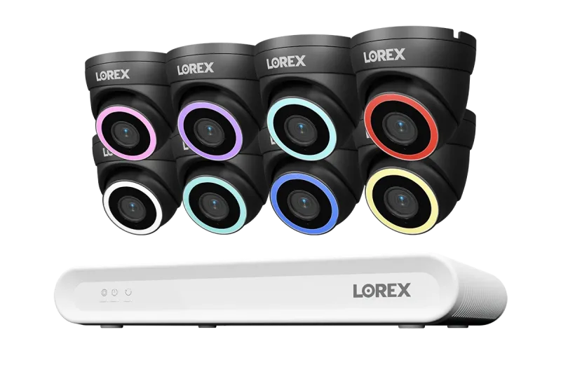 Lorex Connect V -sarja 4K 8-kanavainen langallinen NVR-järjestelmä V5 4K PoE -turret-kameroilla - 1TB