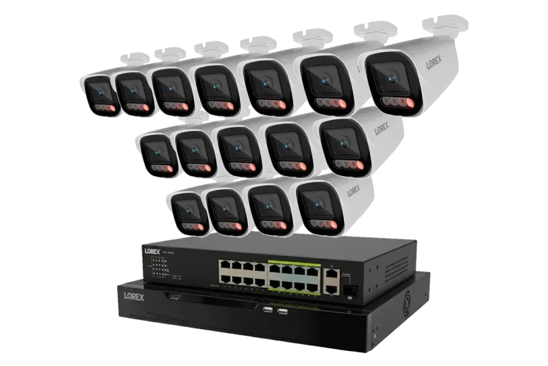 Lorex Connect X Series 4K 32-kanals kablet NVR-system med X5 bullet-overvågningskameraer - 8TB