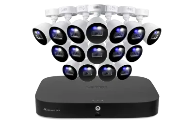 Système DVR filaire Lorex Classic Fusion 4K 20 canaux (16 filaires + 4 Wi-Fi) 1 To avec caméras bullet à dissuasion active