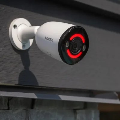 Lorex 4K+ 12MP IP Wired Bullet Security Camera with Smart Security Lighting (Open Box)