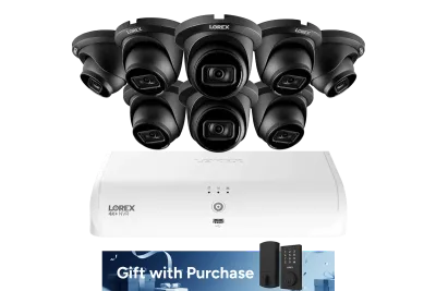 Lorex Fusion Series 4K+ 16-kanaligt (8 trådbundna + 8 Fusion Wi-Fi) 2TB trådbundet system med A14 trådbundna 4K IP-turretkameror