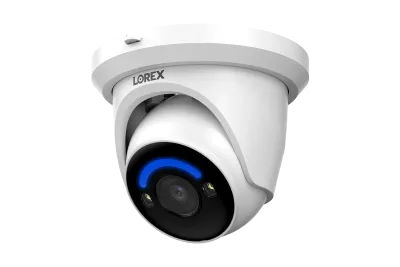 Lorex H12 4K IP kablet turret-sikkerhedskamera med intelligent sikkerhedsbelysning og intelligent bevægelsesregistrering