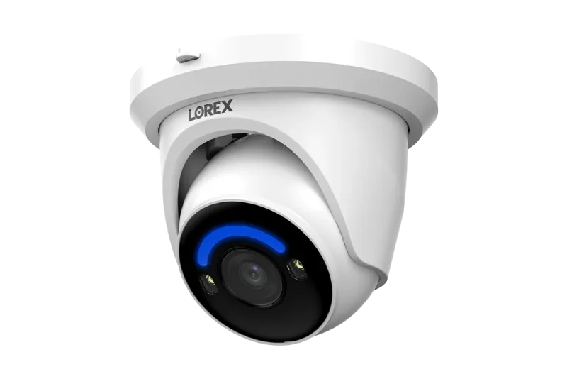 Lorex H12 4K IP kablet turret-sikkerhedskamera med intelligent sikkerhedsbelysning og intelligent bevægelsesregistrering