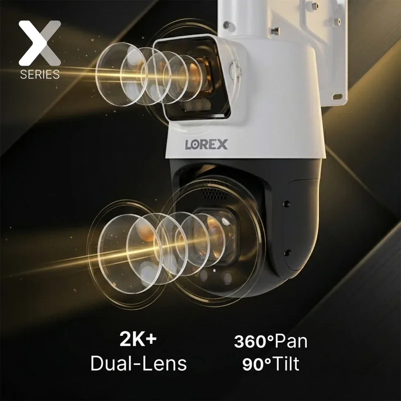 Telecamera PTZ Lorex Connect X Series 2K+ con doppio obiettivo e zoom ottico 30×