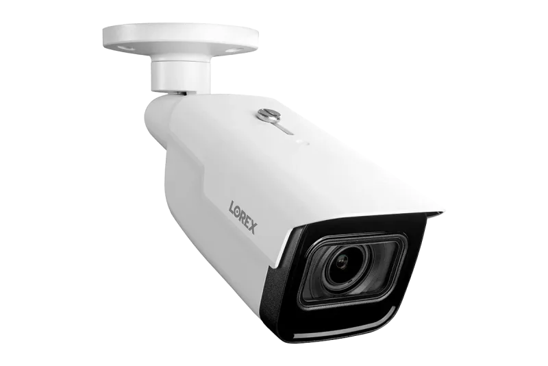 Sistema NVR con cable Lorex 4K (compatible con 16 cámaras) de 6TB con 3 cámaras IP tipo bala inteligentes Nocturnal con objetivo varifocal motorizado