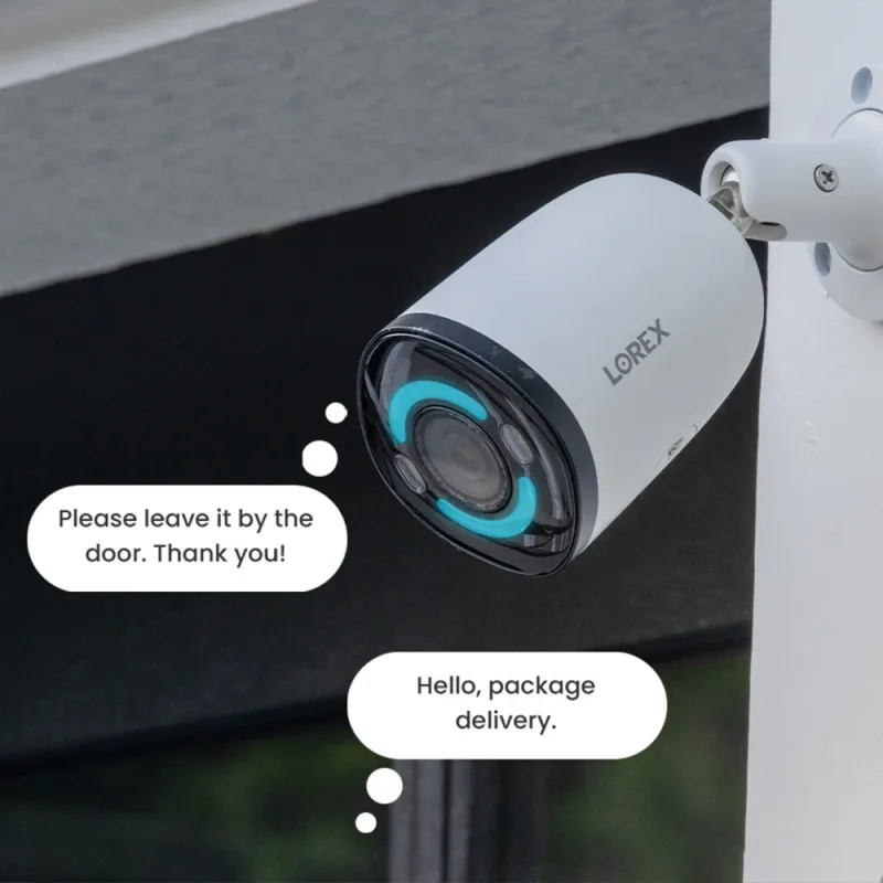 Lorex Fusion NVR with 2 4K Dual Lens and 2 4K+ Bullet IP Security Cameras - 4K+ 16-Channel 2TB Wired System