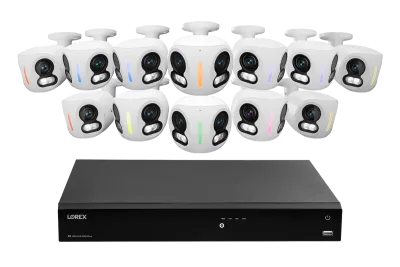 Lorex Classic Fusion Series 4K 16 Channel 4TB Wired NVR System with 4K IP Dual Lens Cameras