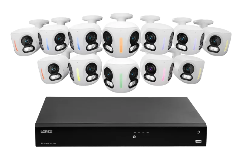 Lorex Classic Fusion Series 4K 16 Channel 4TB Wired NVR System with 4K IP Dual Lens Cameras
