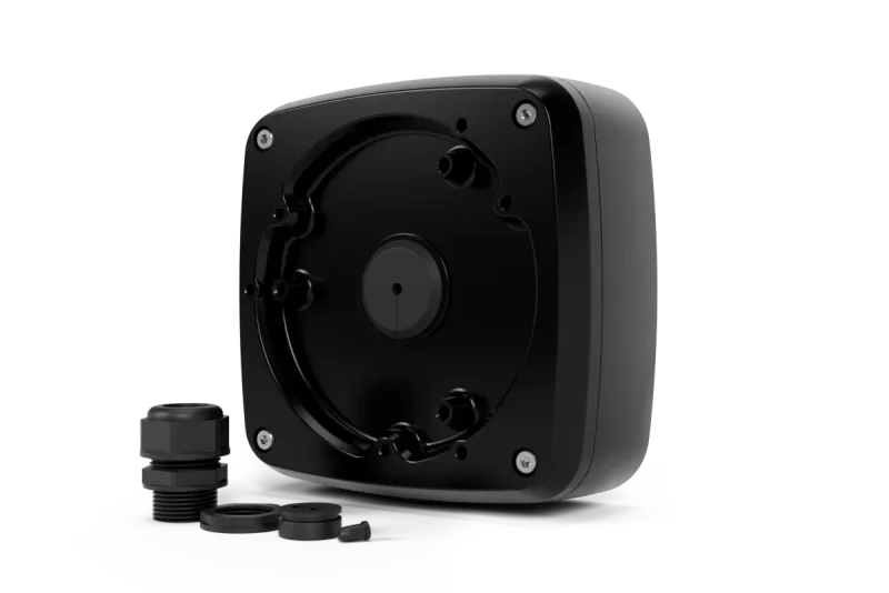 Outdoor Square Junction Box with Cable Gland for Turret and Dome Camera (Metal)