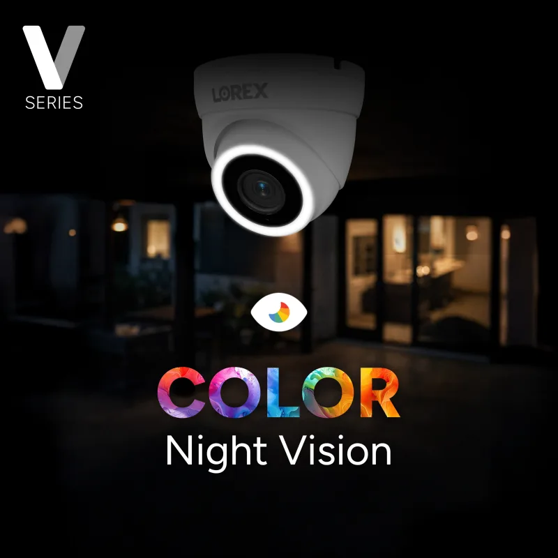 Lorex Connect (nuova app) | Serie V | Sistema NVR 4K 8 canali | 3 telecamere IP PoE bianche