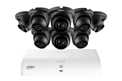 Lorex Fusion Series 4K+ 16-kanaligt (8 trådbundna + 8 Fusion Wi-Fi) 2TB trådbundet system med A14 trådbundna 4K IP-turretkameror