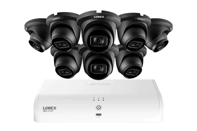 Lorex Fusion Series 4K+ 16-kanaligt (8 trådbundna + 8 Fusion Wi-Fi) 2TB trådbundet system med A14 trådbundna 4K IP-turretkameror