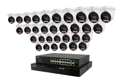 Lorex Connect X Series 4K 32-kanals kablet NVR-system med X5-turretkameraer - 8TB