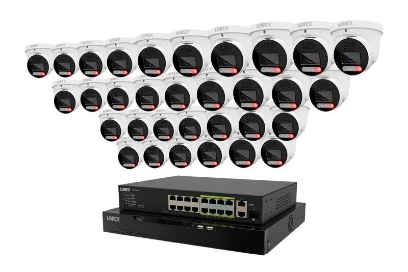 Lorex Connect X Series 4K 32-kanals kablet NVR-system med X5-turretkameraer - 8TB