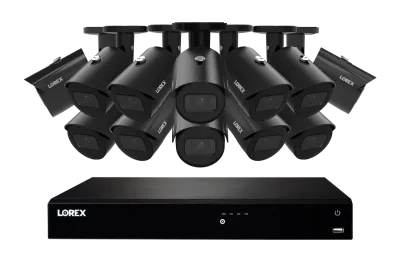 Lorex Fusion Series 4K Sistem NVR Kabel 4TB dengan Kapasitas 16 Kamera (Kabel atau Fusion Wi-Fi) dan Kamera IP Bullet A14