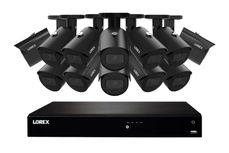 Lorex Fusion Series 4K 16 Camera Capable (Wired or Fusion Wi-Fi) 4TB Wired NVR System with A14 IP Bullet Cameras