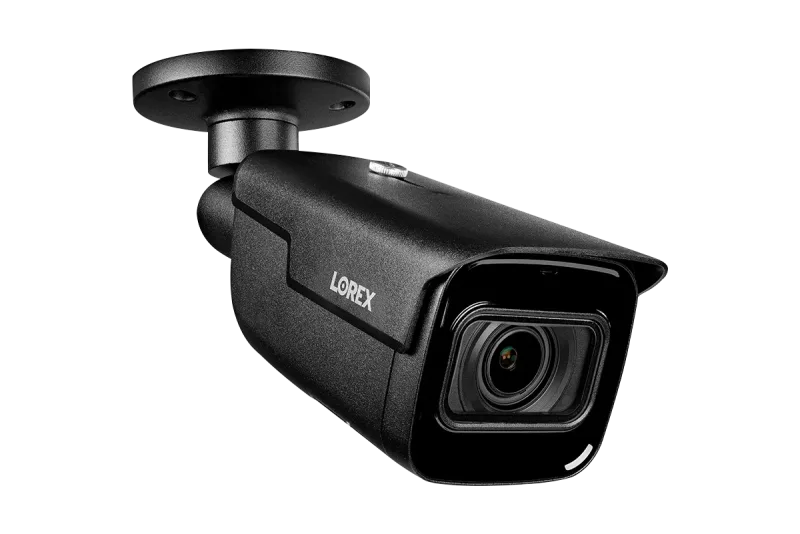 Sistema NVR con cable Lorex 4K (compatible con 16 cámaras) de 6TB con 3 cámaras IP tipo bala inteligentes Nocturnal con objetivo varifocal motorizado