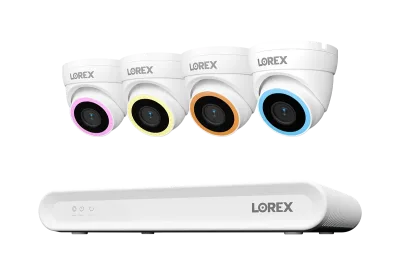 Lorex Connect V -sarja 4K 8-kanavainen langallinen NVR-järjestelmä V5 4K PoE -turret-kameroilla - 1TB