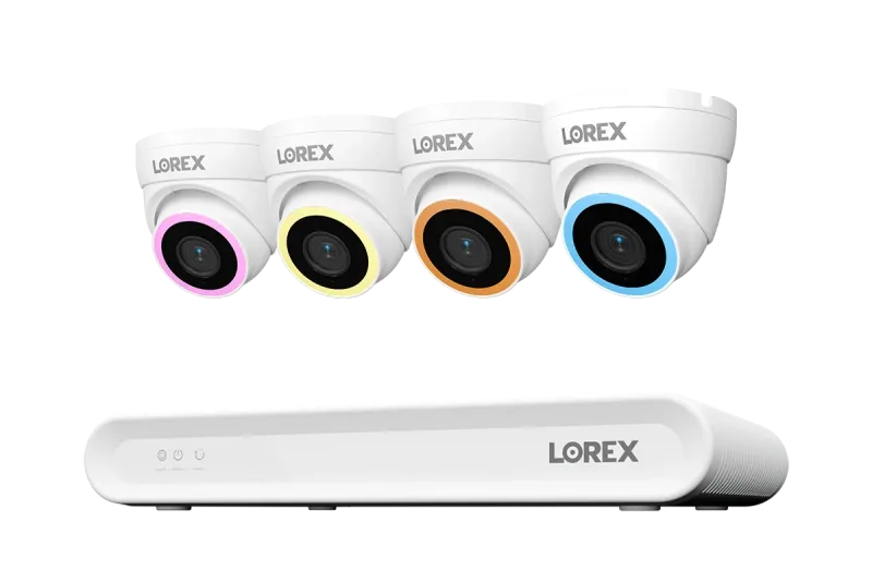 Lorex Connect V -sarja 4K 8-kanavainen langallinen NVR-järjestelmä V5 4K PoE -turret-kameroilla - 1TB