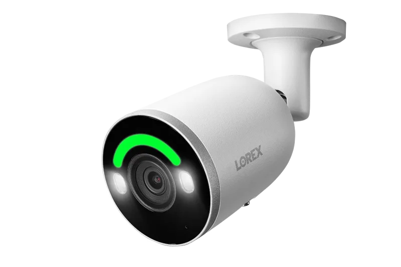 Lorex Fusion 4K 16 Camera Capable (8 Wired + 8 Fusion Wi-Fi) 2TB Wired NVR System with IP Bullet Cameras Featuring Smart Security Lighting