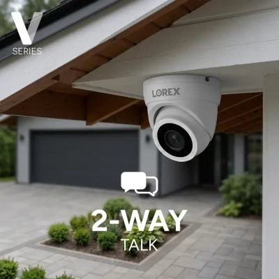 Lorex Connect (nuova app) | Serie V | Sistema NVR 4K 8 canali | 3 telecamere IP PoE bianche