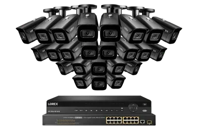 Lorex 4K (32 Camera Capable) 6TB Wired NVR System with Nocturnal 3 Smart IP Bullet Cameras Featuring Motorized Varifocal Lens and 30FPS Recording