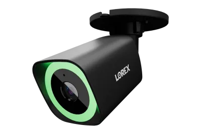 Telecamere a proiettile PoE 4K Lorex Connect V5 con illuminazione di sicurezza intelligente a colori - Bianco/Nero