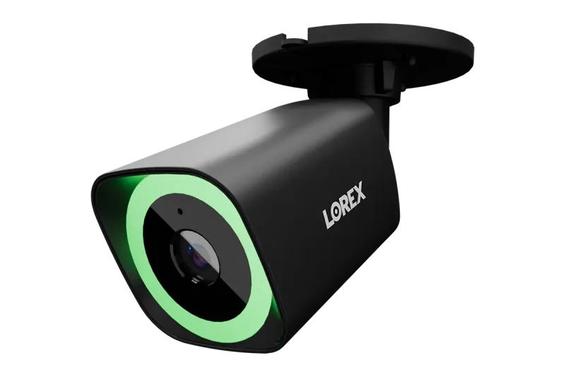 Telecamere a proiettile PoE 4K Lorex Connect V5 con illuminazione di sicurezza intelligente a colori - Bianco/Nero