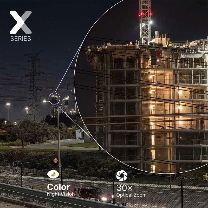 Telecamera PTZ Lorex Connect X Series 2K+ con doppio obiettivo e zoom ottico 30×