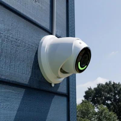 Lorex H12 4K IP kablet turret-sikkerhedskamera med intelligent sikkerhedsbelysning og intelligent bevægelsesregistrering