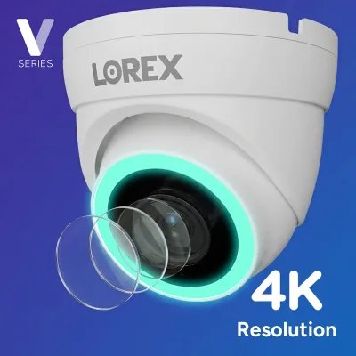 Lorex Connect (Nuova App) | Serie V | Sistema NVR 8Ch 4K | 3 Telecamere Dome PoE V5
