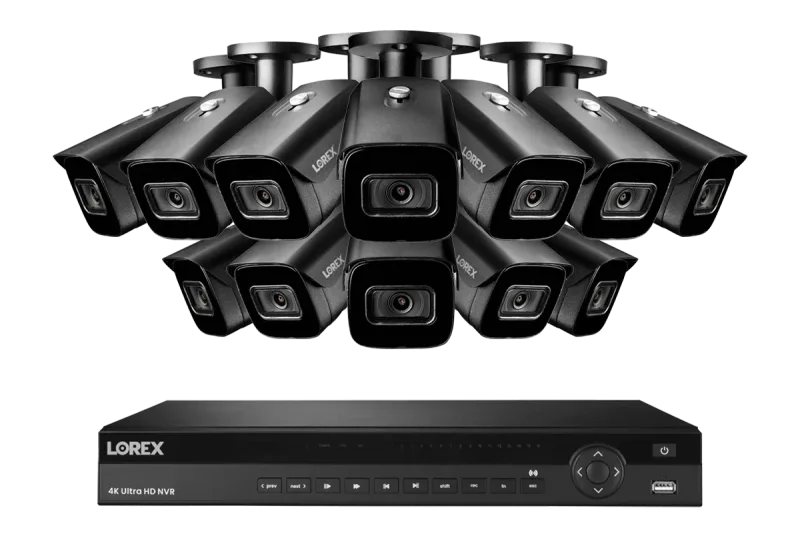 Lorex 4K (16 Camera Capable) 6TB Wired NVR System with Nocturnal 3 Smart IP Bullet Cameras with Listen-In Audio and 30FPS