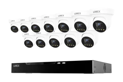 Lorex Connect X Series 4K 16-Channel Wired NVR System with X3 Turret Security Cameras - 4TB